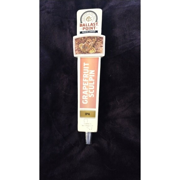 Ballast Point Brewing Co Grapefruit Sculpin Beer Keg Tap Handle 3-Sided IPA - Picture 2 of 3